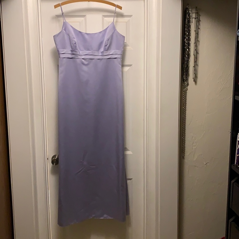 Alfred Angelo Lavender Satin gown full length dress